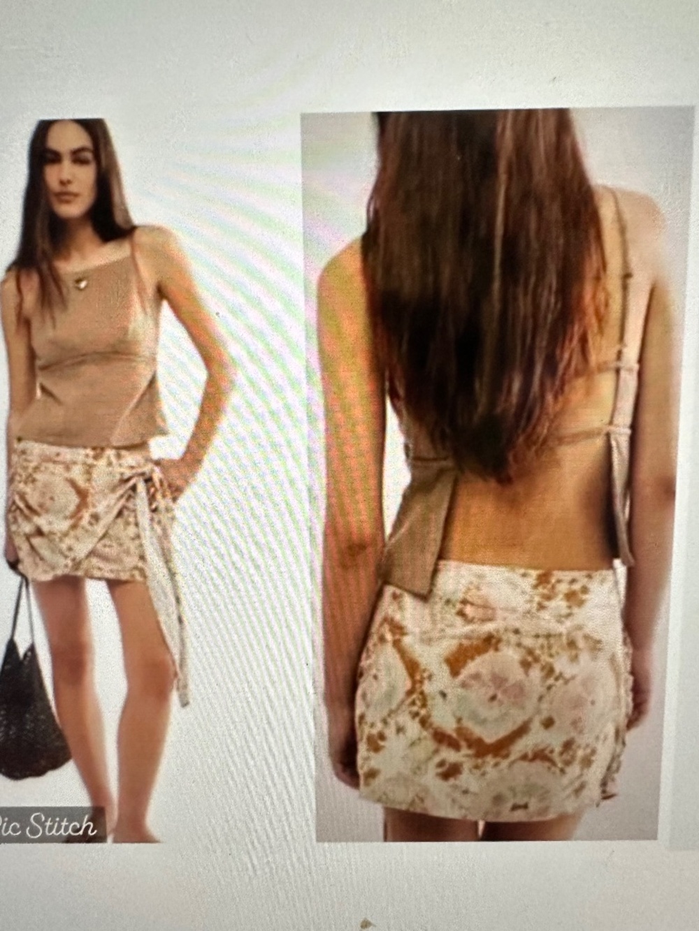 FREE PEOPLE SWEET AS BEACH LINEN BLEND MINI SKIRT